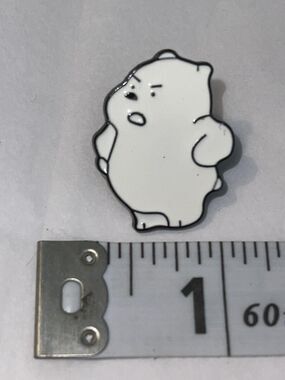 White Polar Bear Pin Brooch